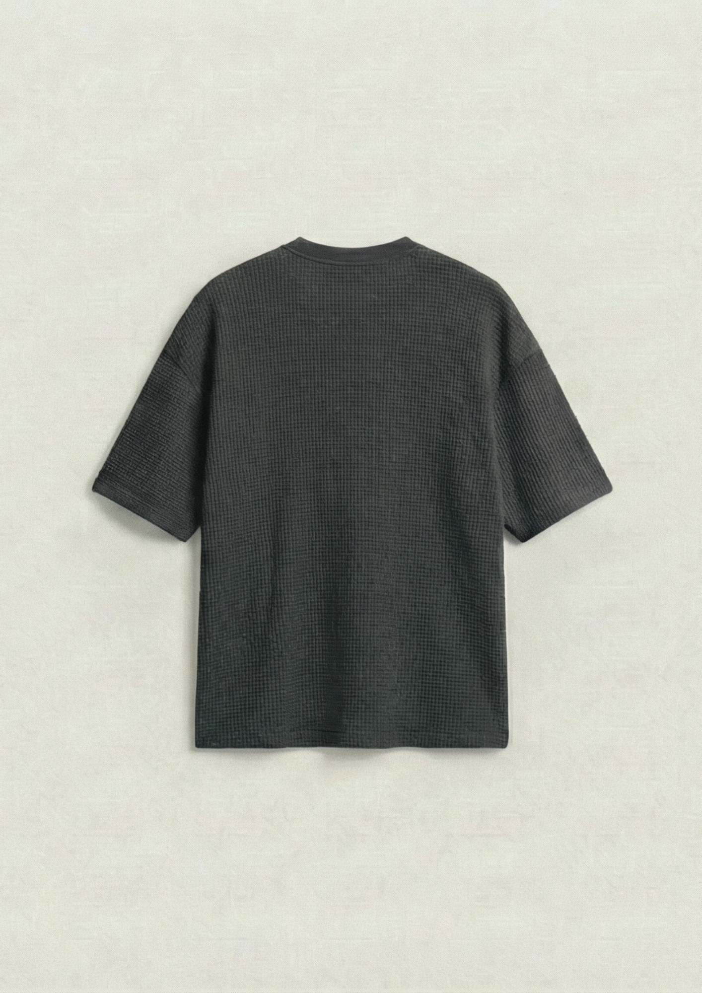 Pack of 2 – Waffle Knit Oversized Tees - (Dodger Blue – Charcoal)