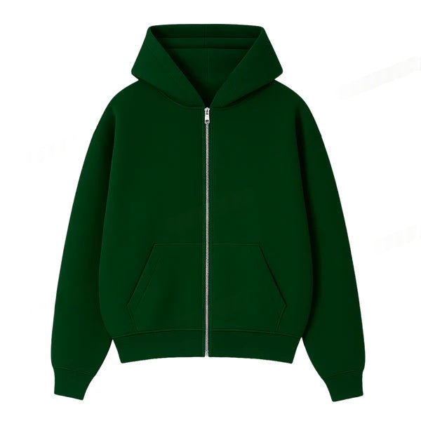 OVERSIZED DROP SHOULDER ZIPPER HOODIE
