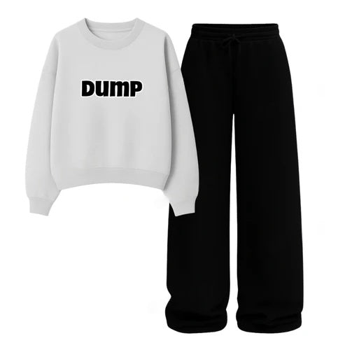 Straight Leg Trouser With Dump Sweatshirt