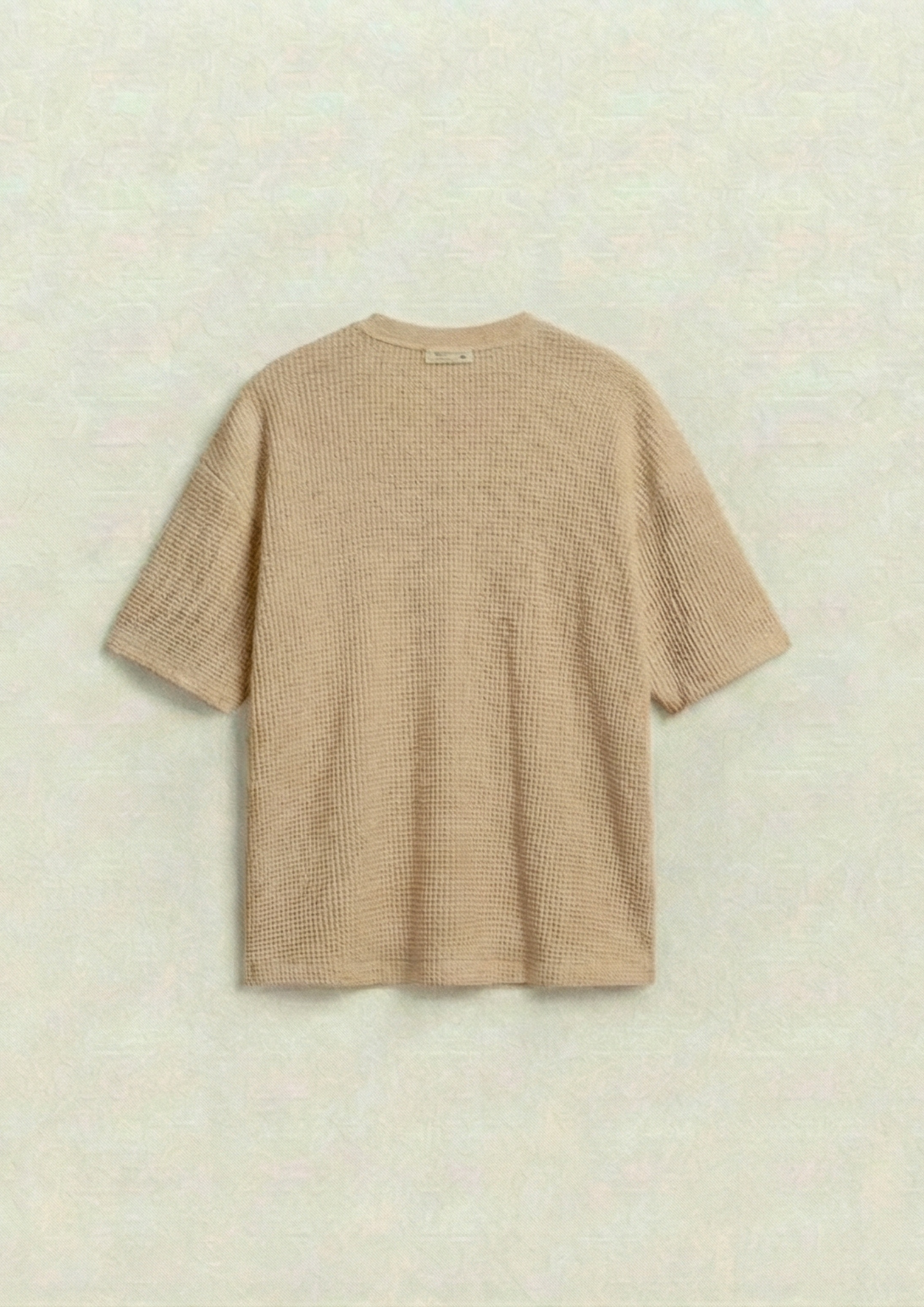 Pack of 2 – Waffle Knit Oversized Tees - (Cream – Light Blue)