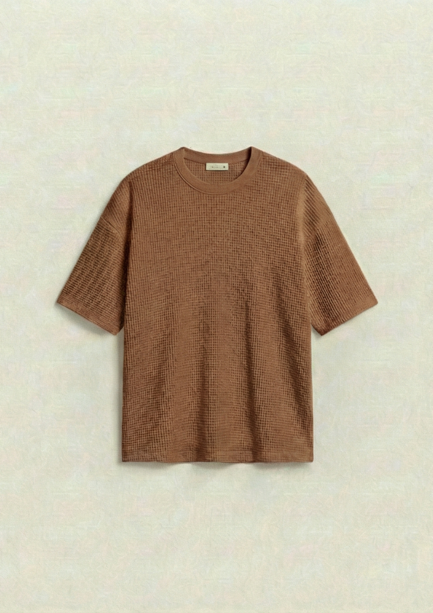 Pack of 2 – Waffle Knit Oversized Tees - (Black – Brown)