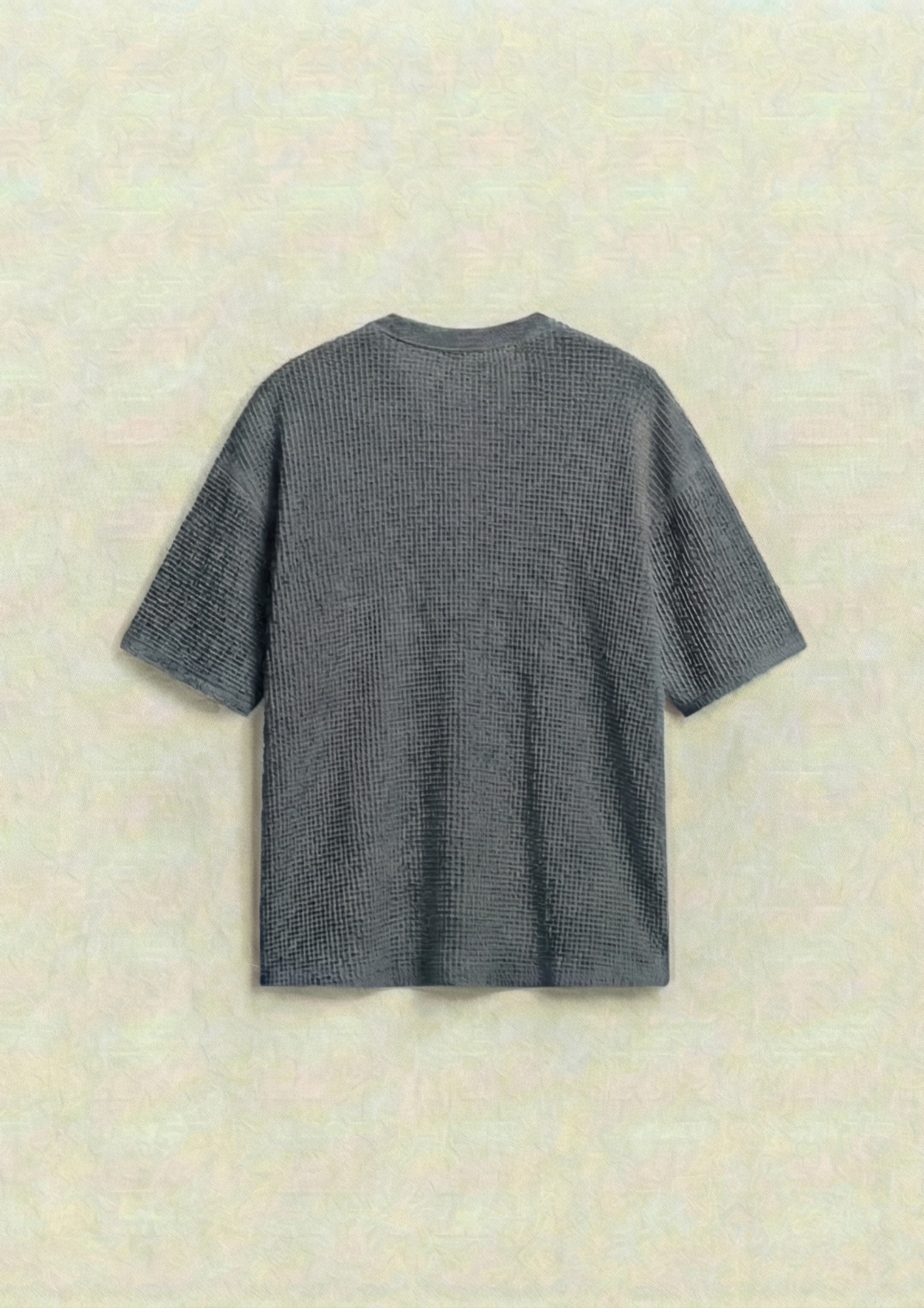 Pack of 2 – Waffle Knit Oversized Tees - (Dodger Blue – Steel Gray)