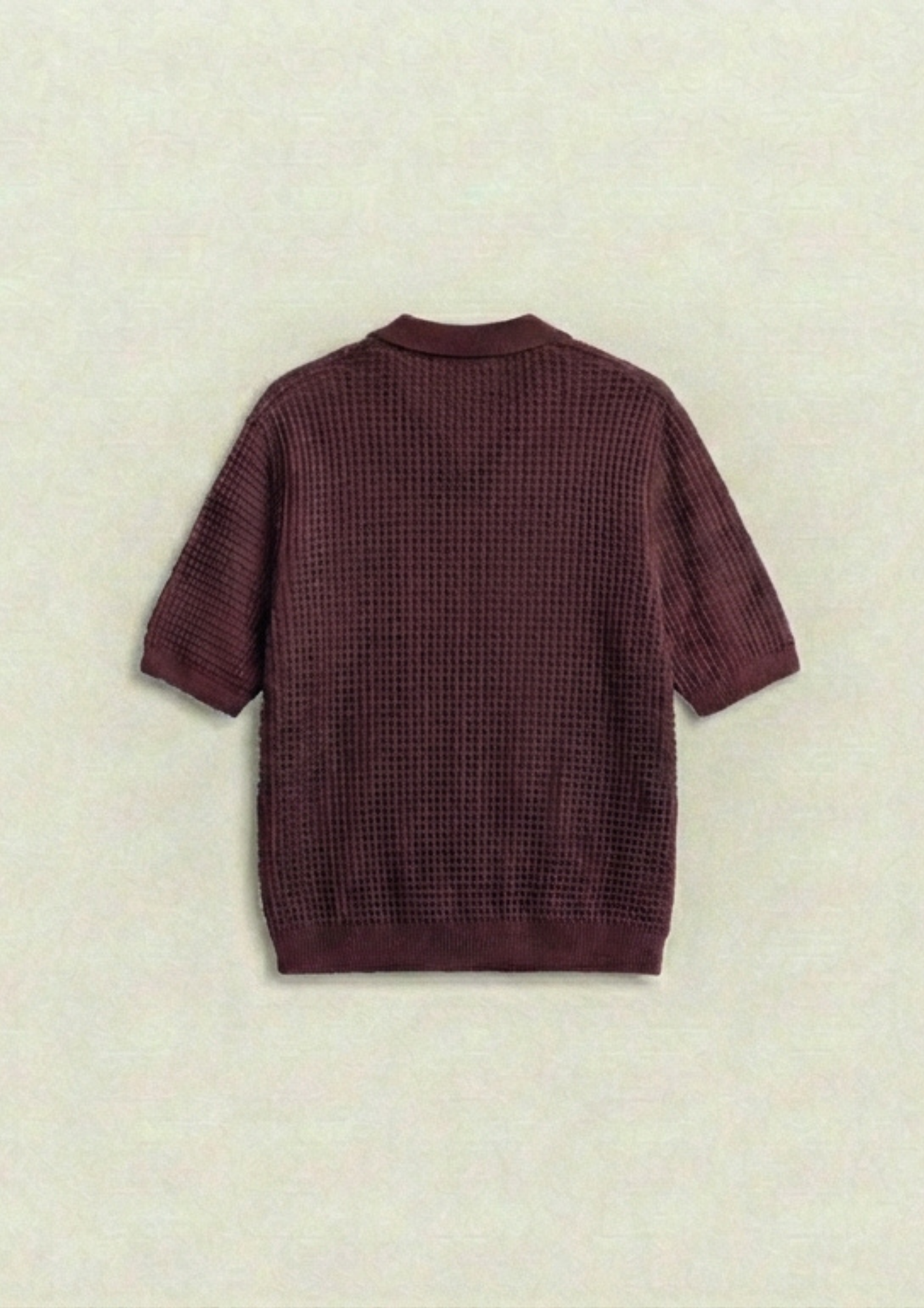 Pack of 2 – Waffle Knit Zipper Polo - (Maroon – Desert Sand)