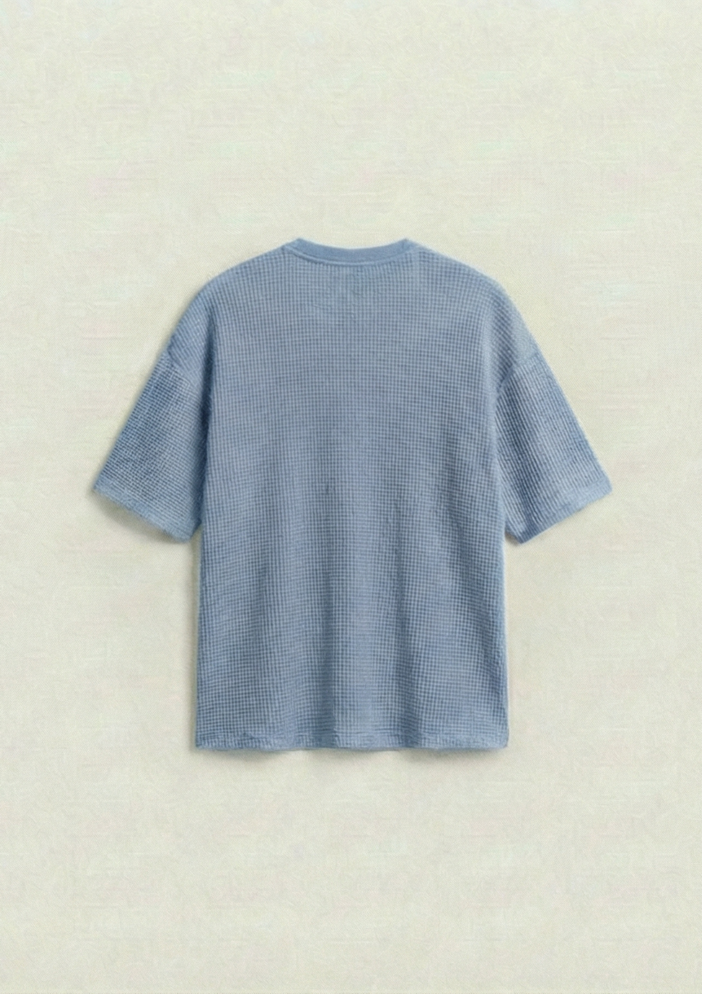Pack of 2 – Waffle Knit Oversized Tees - (Black – Light Blue)