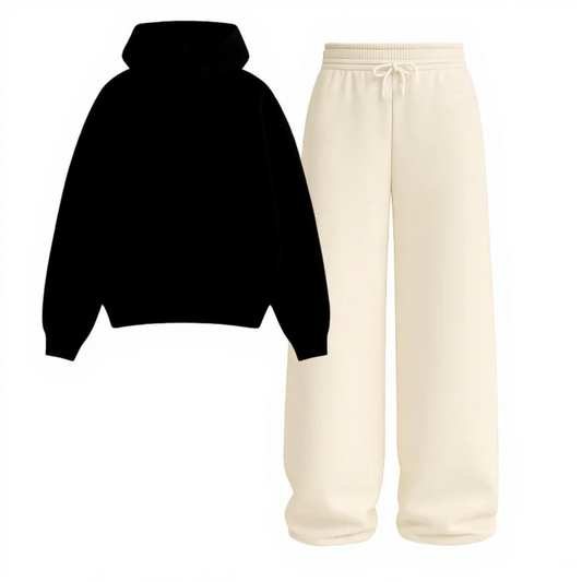 Straight Leg Trouser With Fleece Hoodie