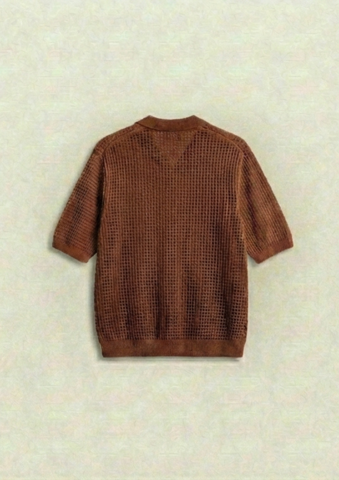 Pack of 2 – Waffle Knit Zipper Polo - (White - Rust)