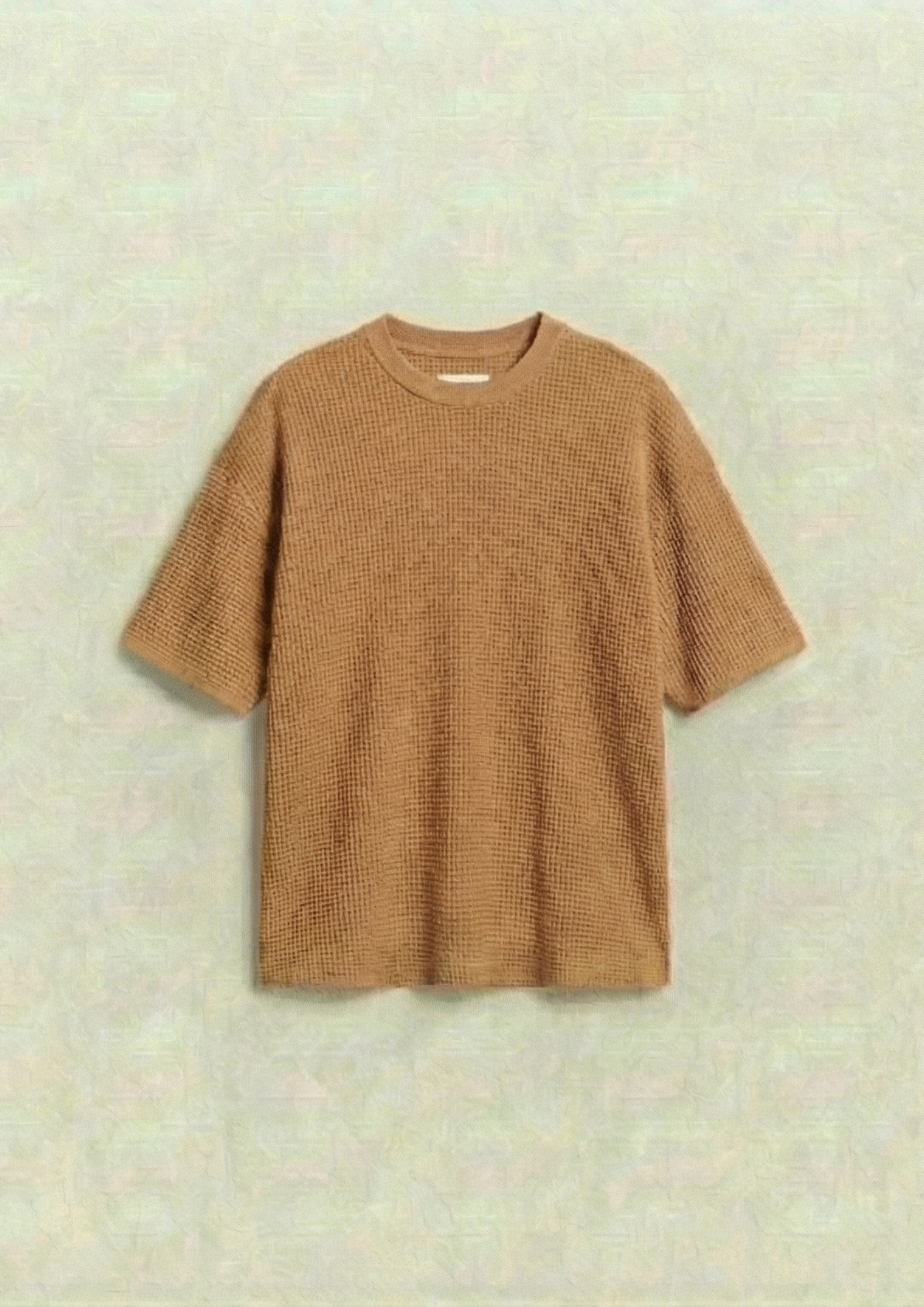 Pack of 2 – Waffle Knit Oversized Tees - (Dodger Blue – Desert Sand)
