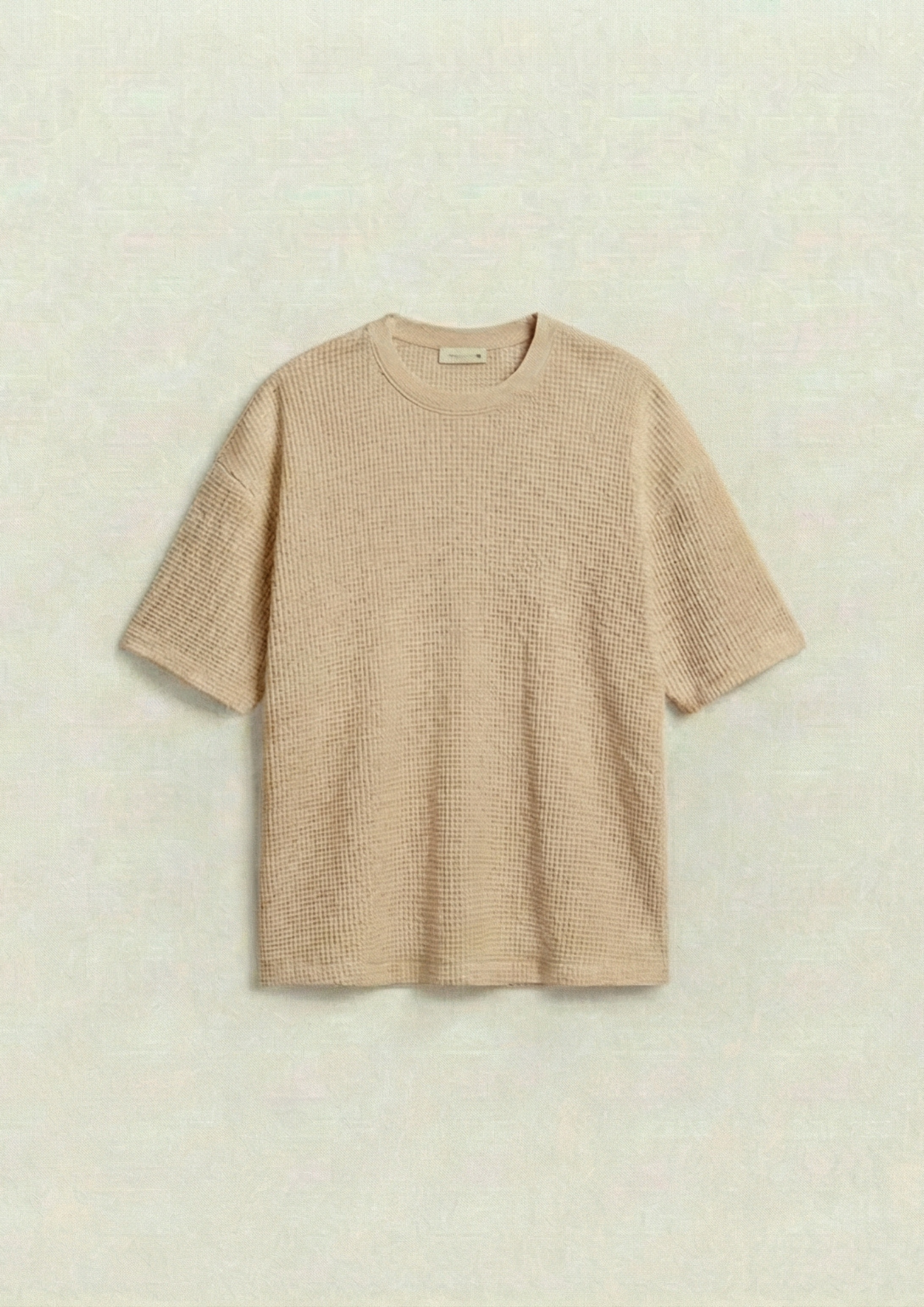 Pack of 2 – Waffle Knit Oversized Tees - (Cream – Maroon)