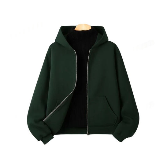 Black Fleece Zipper With Highneck