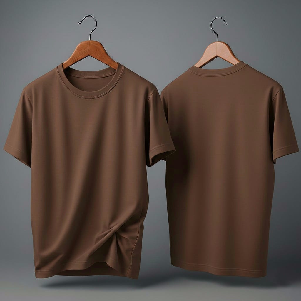 Drop Shoulder Pack of Two (Brown & White)