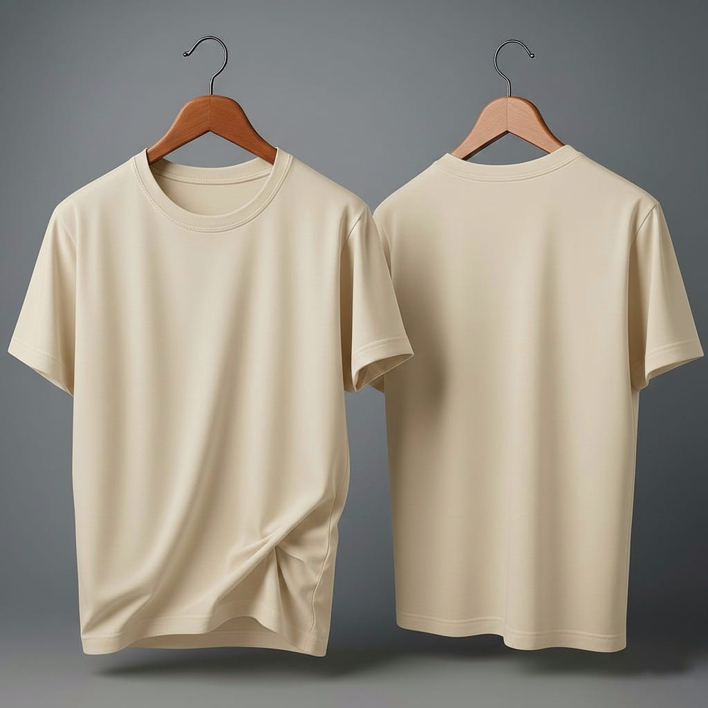Drop Shoulder Pack of Two (Cream & White)