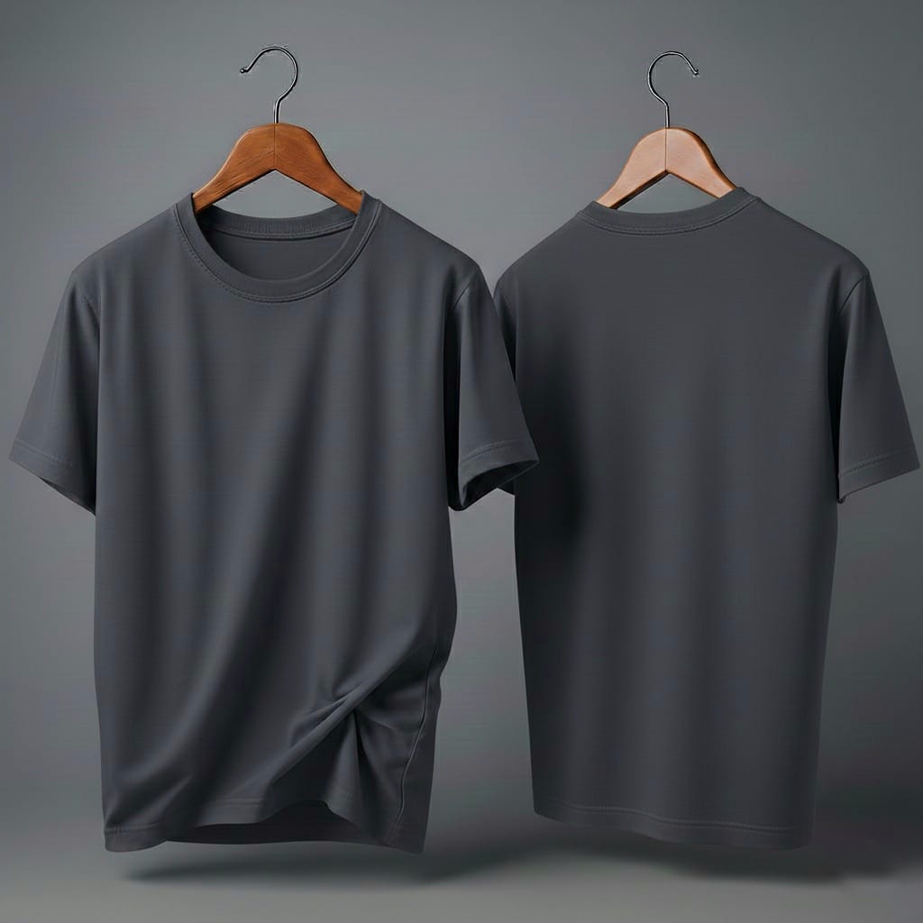 Drop Shoulder Pack of Two (Dark Gray & Pink)
