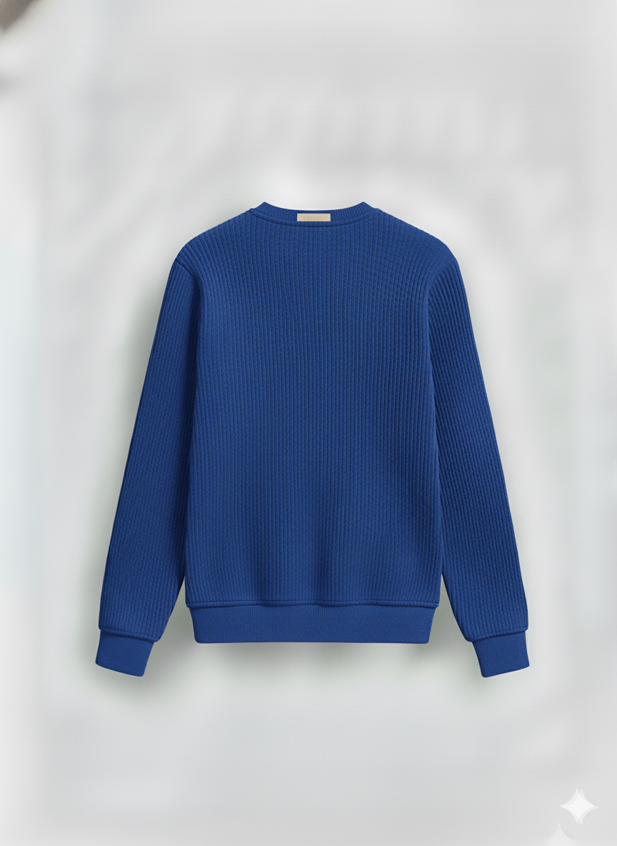 2 Pieces Waffle Knit Henley Pack (White & Royal blue)