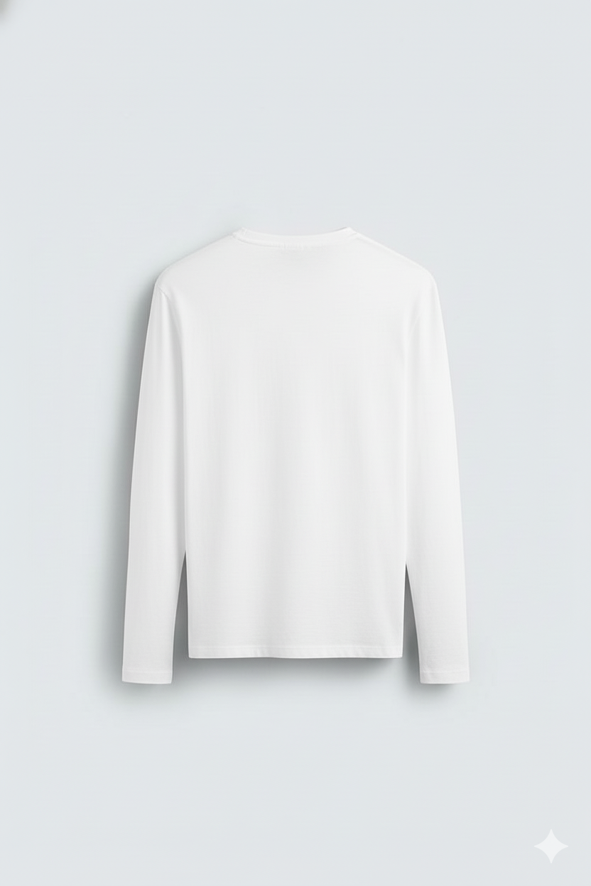 2 Pieces Full Sleeves T-Shirt ( WHITE & BOTTLE GREEN)