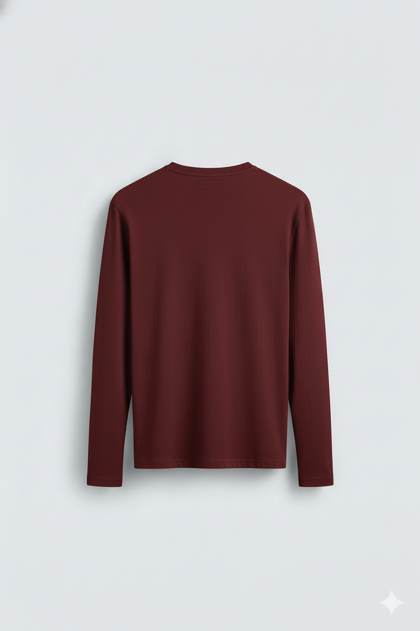 2 Pieces Full Sleeves T-Shirt ( BLACK & MAROON )