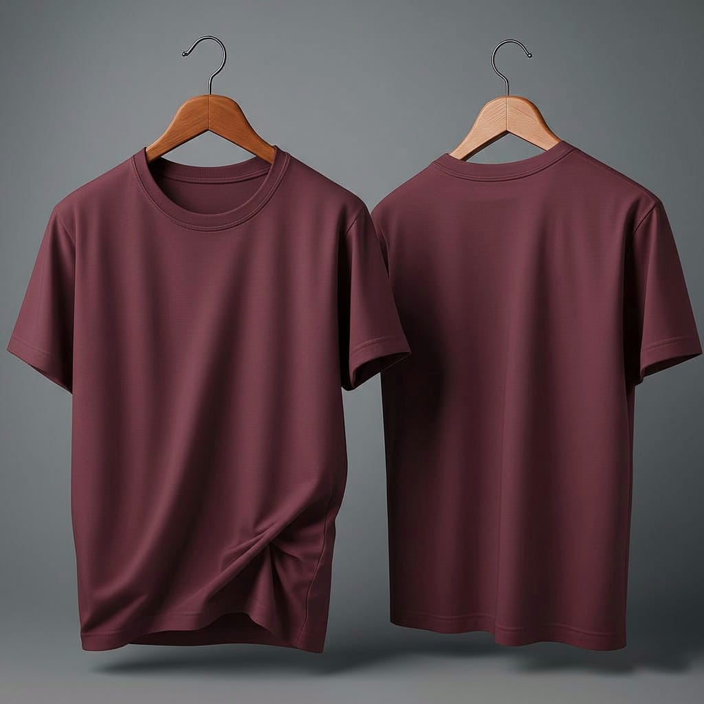 Drop Shoulder Pack of Two (Bottle Green & Maaroon)