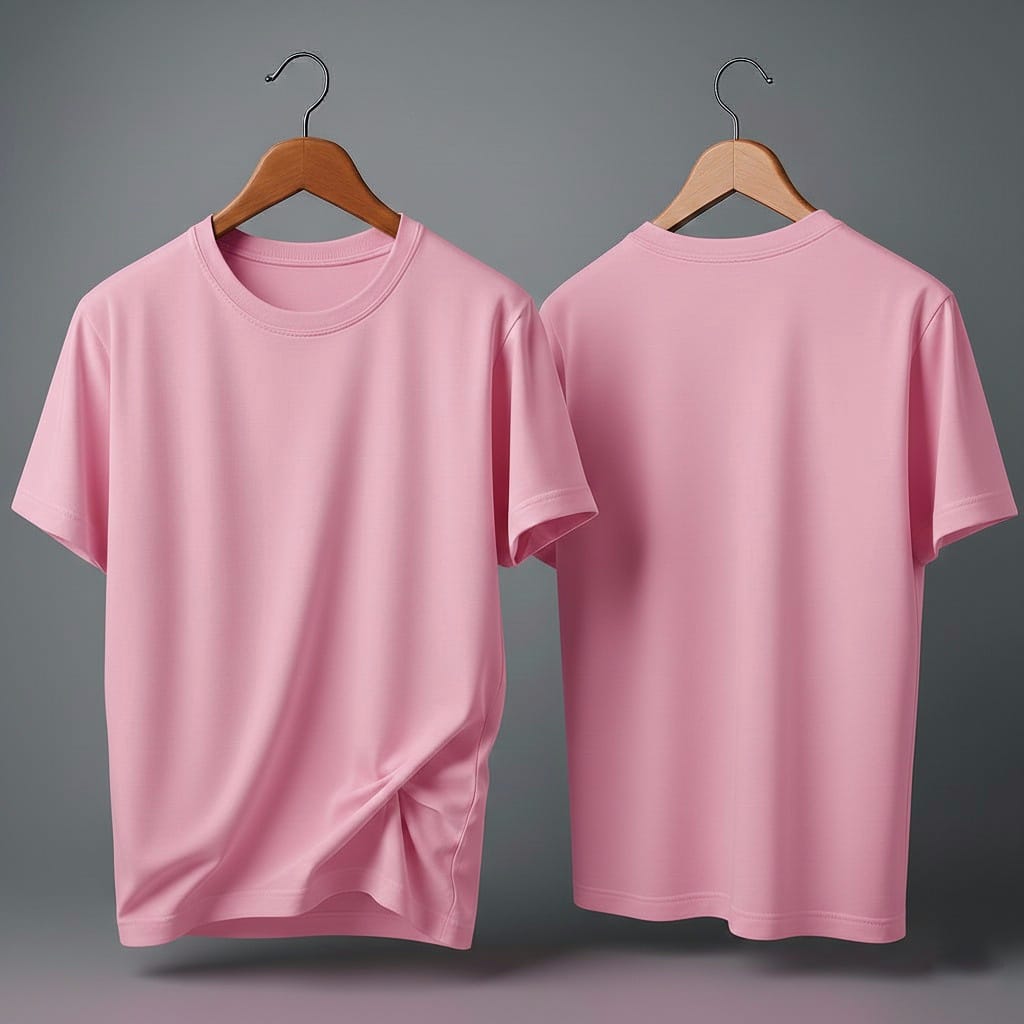 Drop Shoulder Pack of Two (Dark Gray & Pink)
