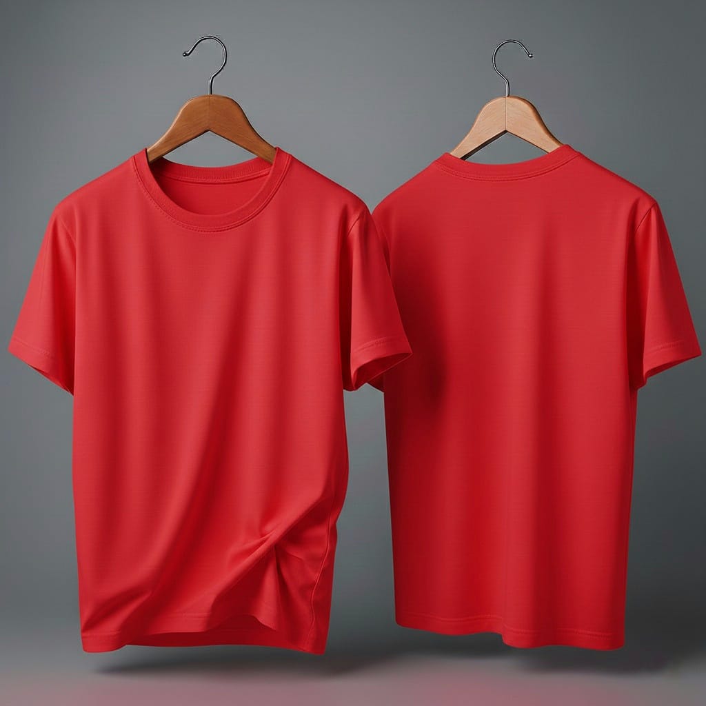 Drop Shoulder Pack of Two (Red & White)
