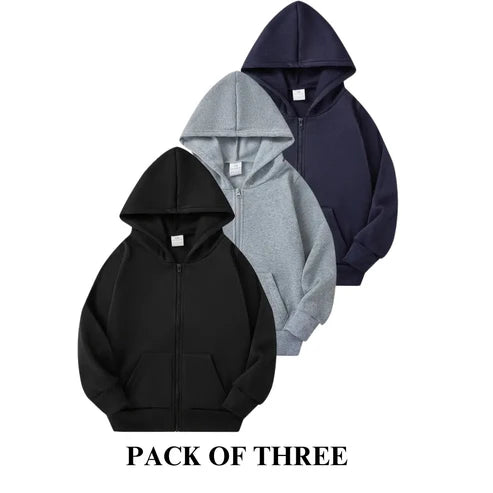 Pack of three Zipper