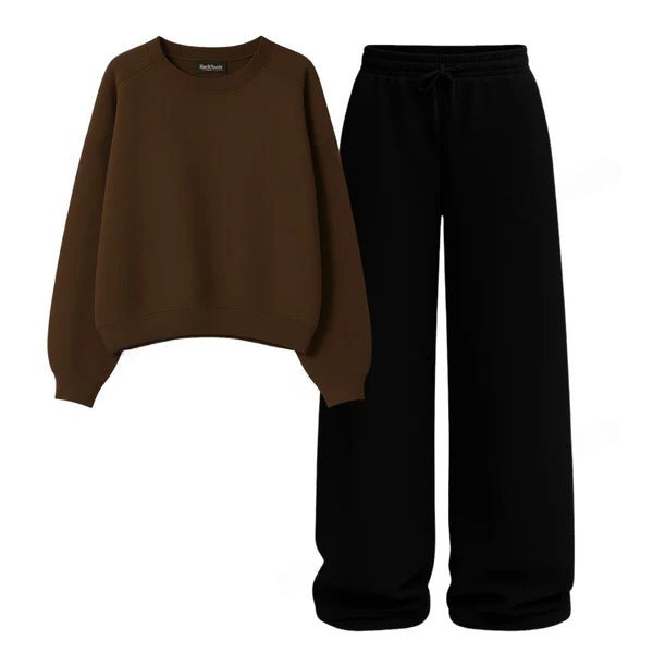 Straight Leg Trouser With Fleece Sweatshirt