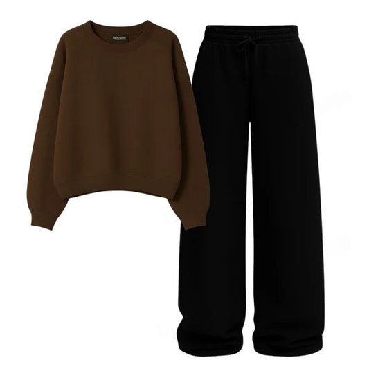 Straight Leg Trouser With Fleece Sweatshirt
