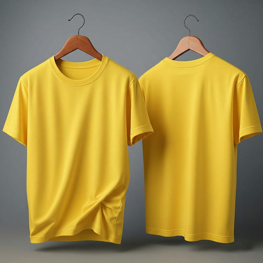 Drop Shoulder Yellow Plain