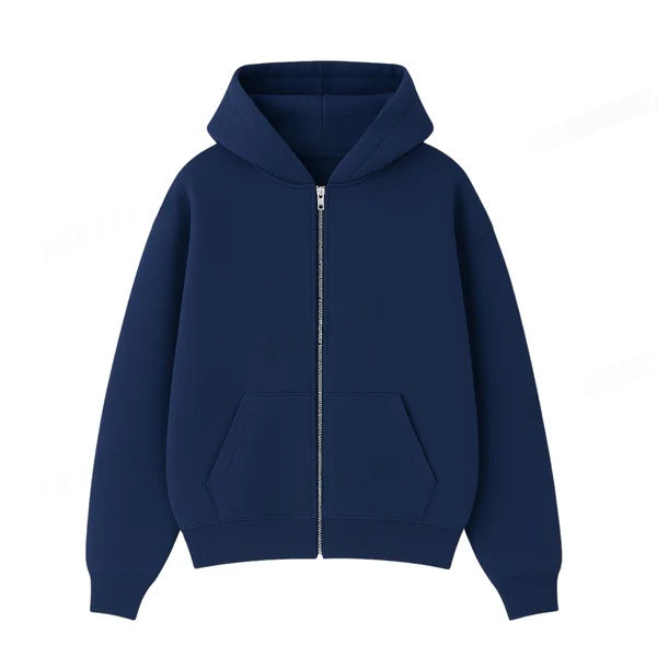 OVERSIZED DROP SHOULDER ZIPPER HOODIE